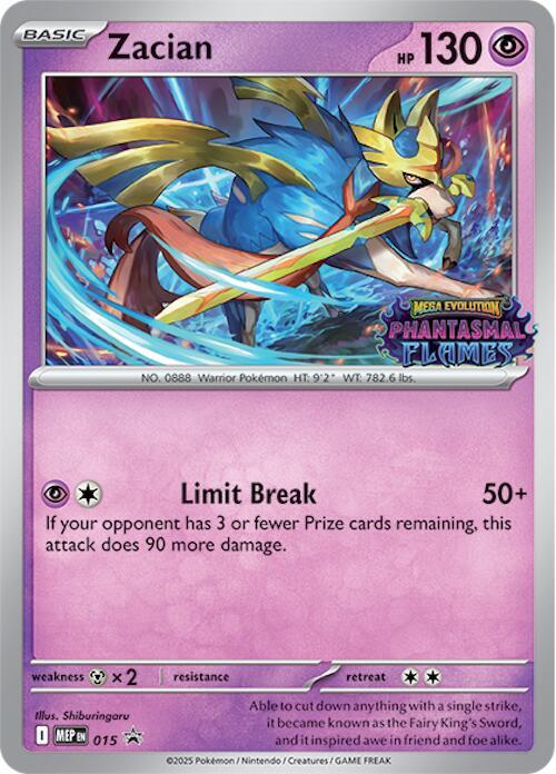 Zacian - 015 15 Promo Mega Evolution Promo Pokémon card