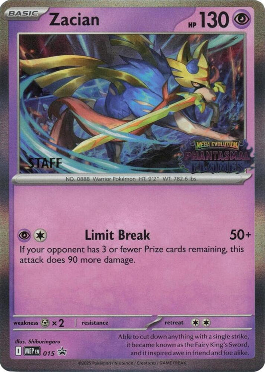 Zacian - 015 [Staff] 15 Promo Mega Evolution Promo Pokémon card