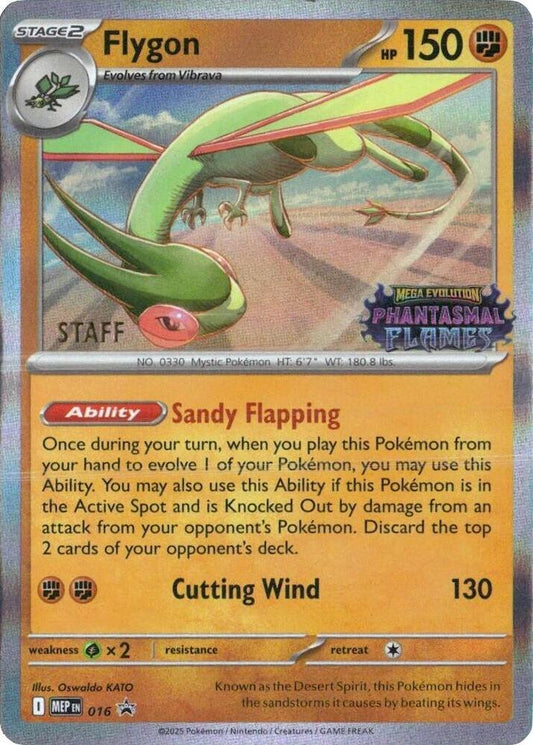 Flygon - 016 [Staff] 16 Promo Mega Evolution Promo Pokémon card