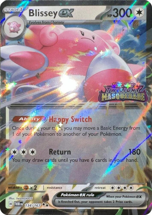 Blissey ex (Twilight Masquerade Stamped) 134/167 Double Rare Miscellaneous Cards & Products Pokémon card