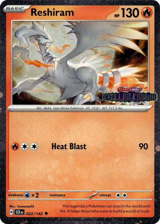 Reshiram (Stellar Crown Stamped) 022/142 Uncommon Miscellaneous Cards & Products Pokémon card