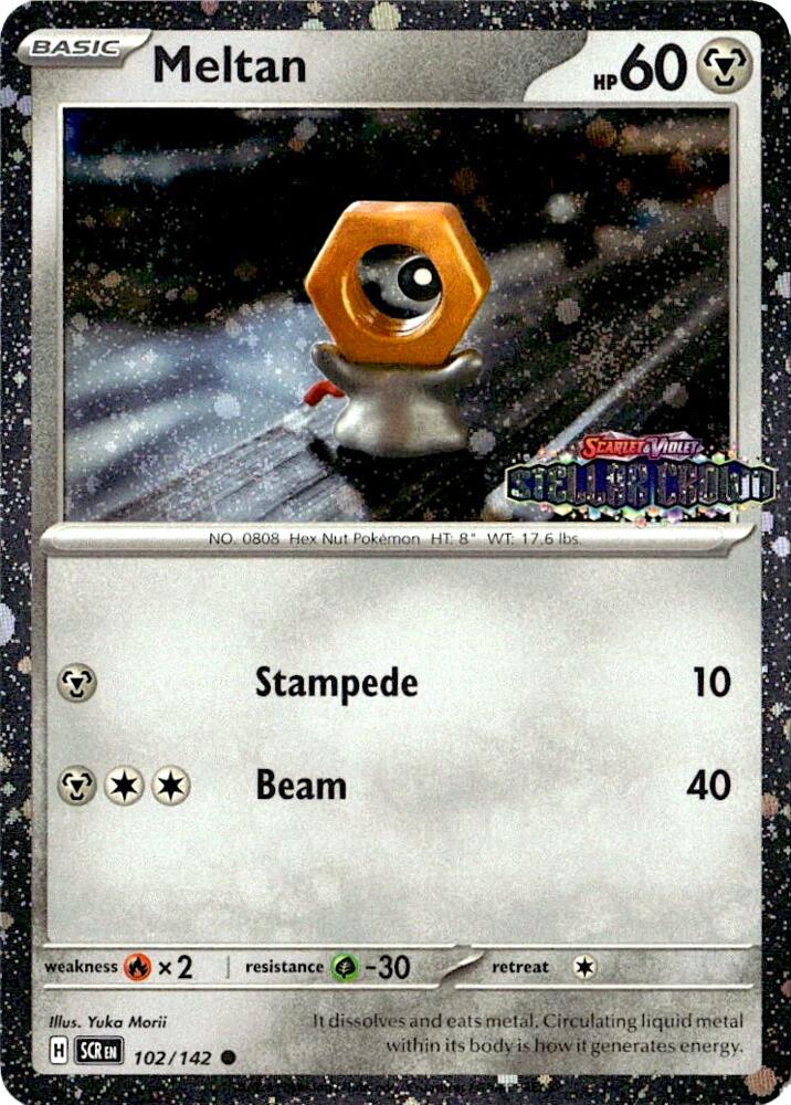 Meltan - 102/142 (Stellar Crown Stamped) 102/142 Promo Miscellaneous Cards & Products Pokémon card