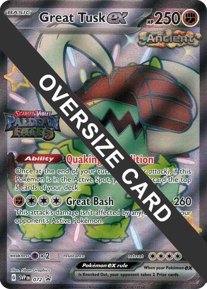 Great Tusk ex - 072 (Paldean Fates Stamped) 072 Promo Jumbo Cards Pokémon card
