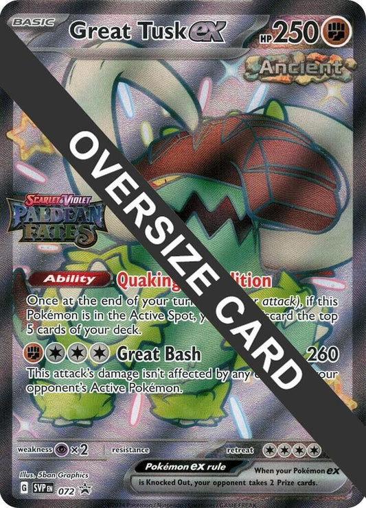 Great Tusk ex - 072 (Paldean Fates Stamped) 072 Promo Jumbo Cards Pokémon card