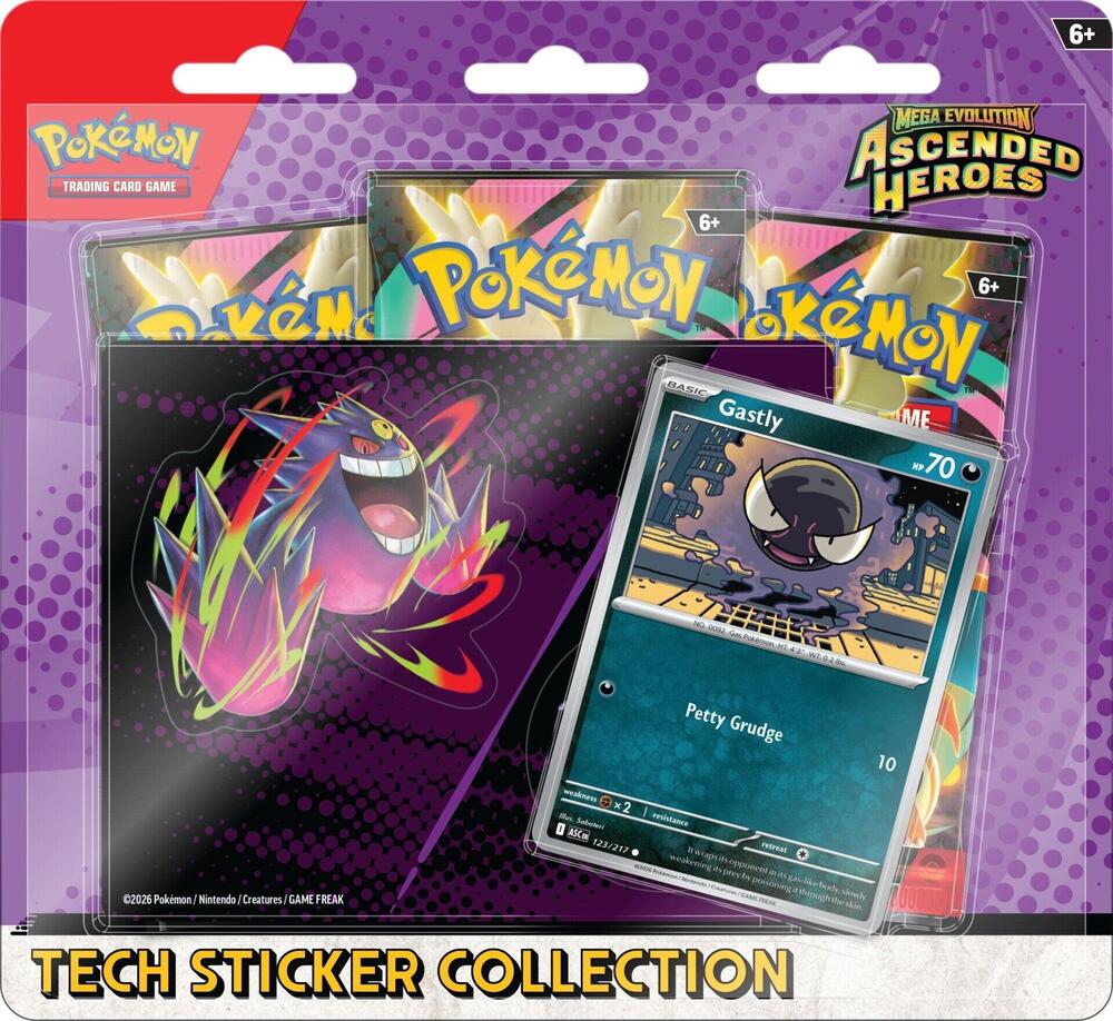 Mega Evolution: Ascended Heroes Tech Sticker Collection - Gastly Pokémon card