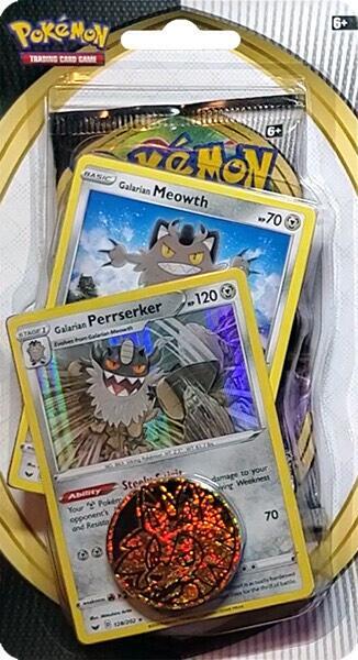 Sword & Shield Single Blister Pack [Galarian Meowth & Galarian Perrserker] Rebel Clash Pokémon card