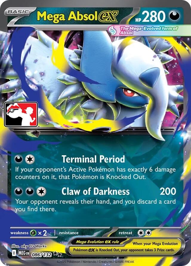 Mega Absol ex - 086/132 Double Rare Prize Pack Series Cards