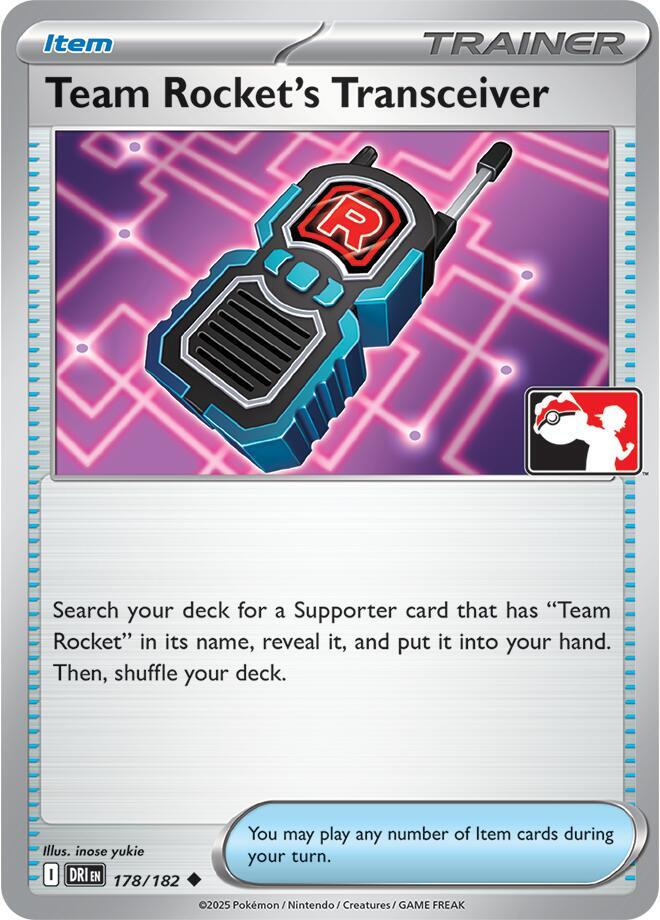 Team Rocket's Transceiver - 178/182 178/182 Uncommon Prize Pack Series Cards Pokémon card