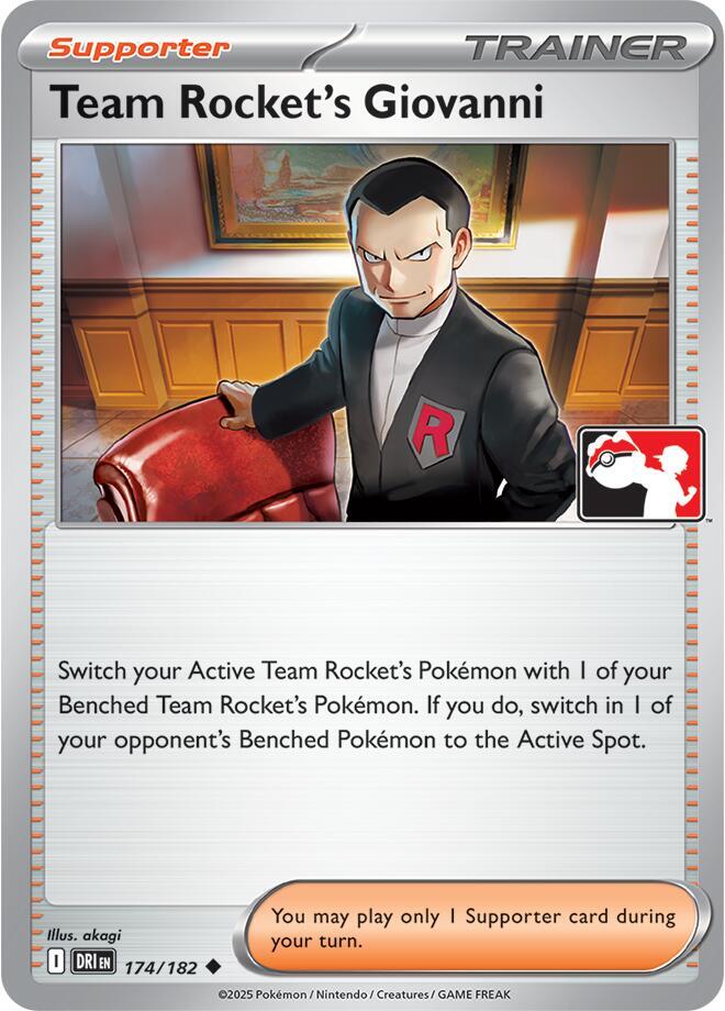 Team Rocket's Giovanni - 174/182 174/182 Uncommon Prize Pack Series Cards Pokémon card