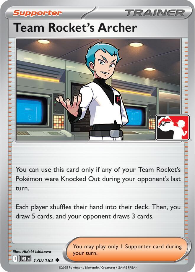 Team Rocket's Archer - 170/182 170/182 Uncommon Prize Pack Series Cards Pokémon card