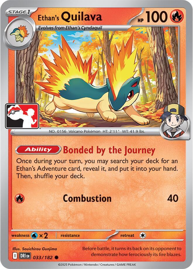 Ethan's Quilava - 033/182 033/182 Common Prize Pack Series Cards Pokémon card