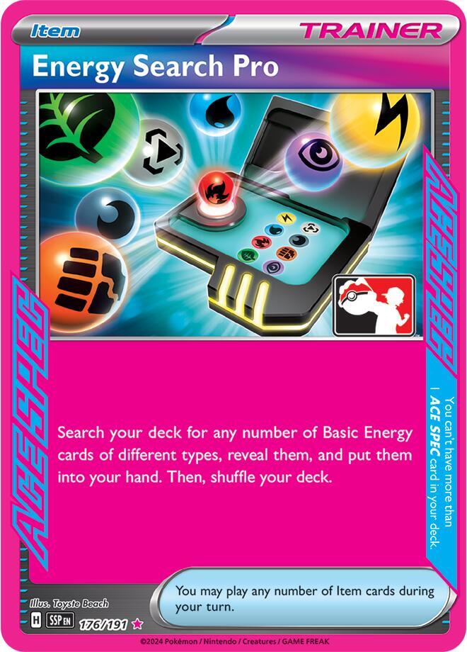 Energy Search Pro - 176/191 176/191 ACE SPEC Rare Prize Pack Series Cards Pokémon card