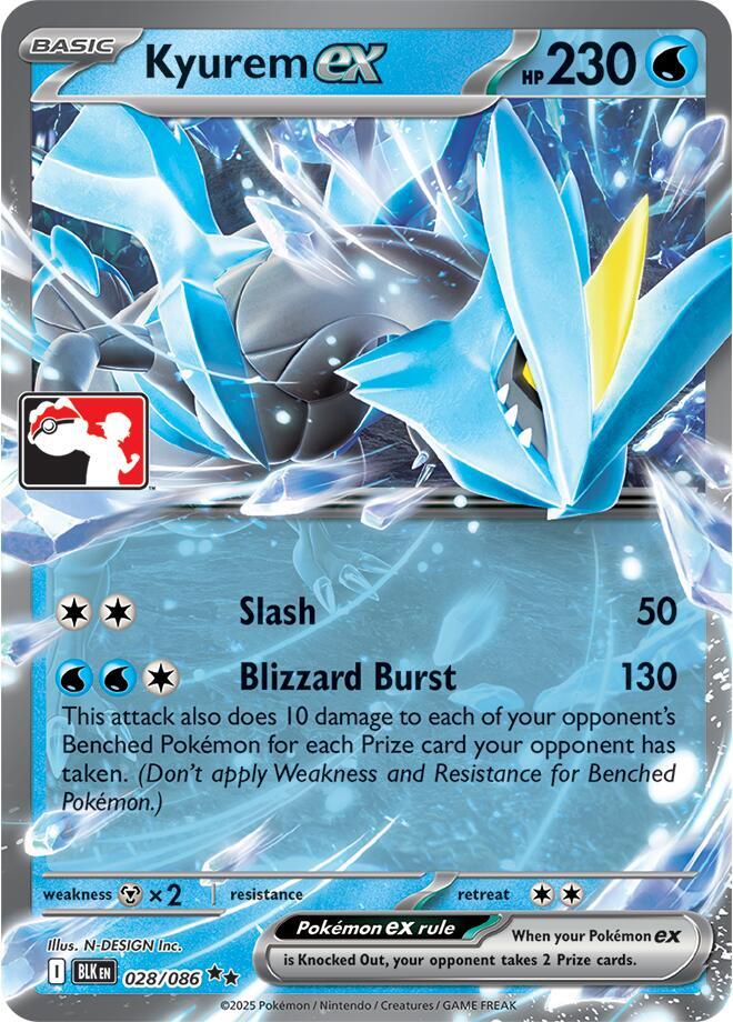 Kyurem ex - 028/086 028/086 Double Rare Prize Pack Series Cards Pokémon card