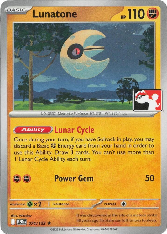 Lunatone - 074/132 074/132 Rare Prize Pack Series Cards Pokémon card