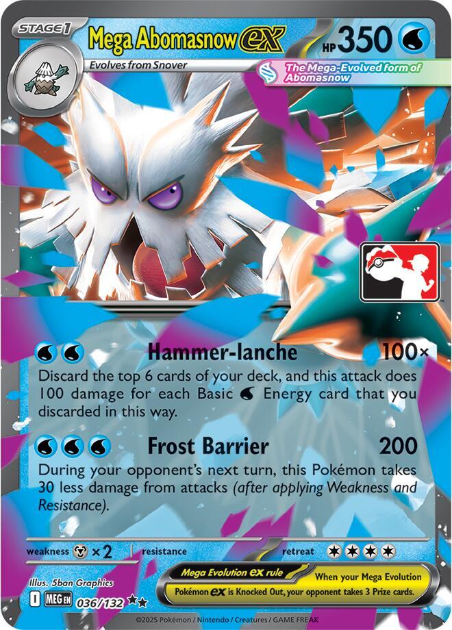 Mega Abomasnow ex - 036/132 036/132 Double Rare Prize Pack Series Cards Pokémon card