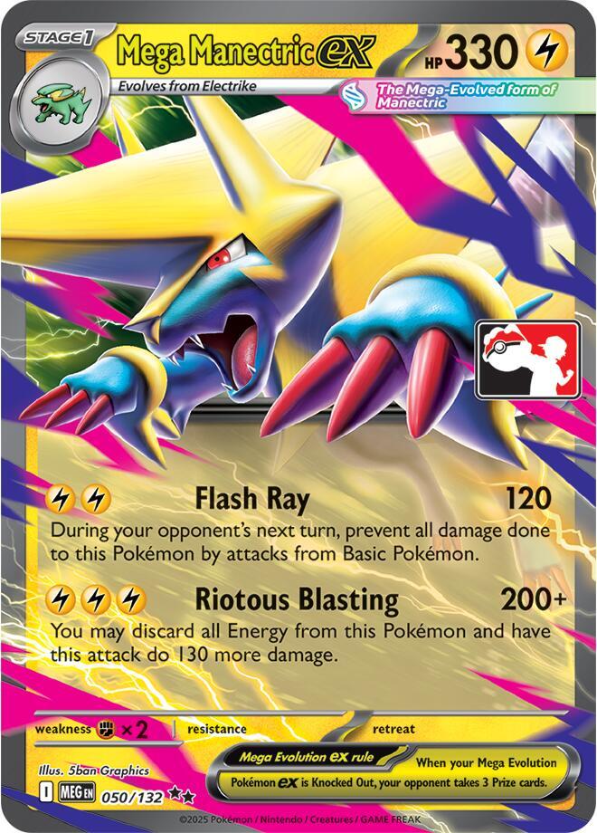 Mega Manectric ex - 050/132 050/132 Double Rare Prize Pack Series Cards Pokémon card