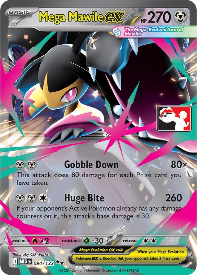 Mega Mawile ex - 094/132 094/132 Double Rare Prize Pack Series Cards Pokémon card