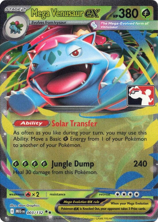Mega Venusaur ex - 003/132 Double Rare Prize Pack Series Cards