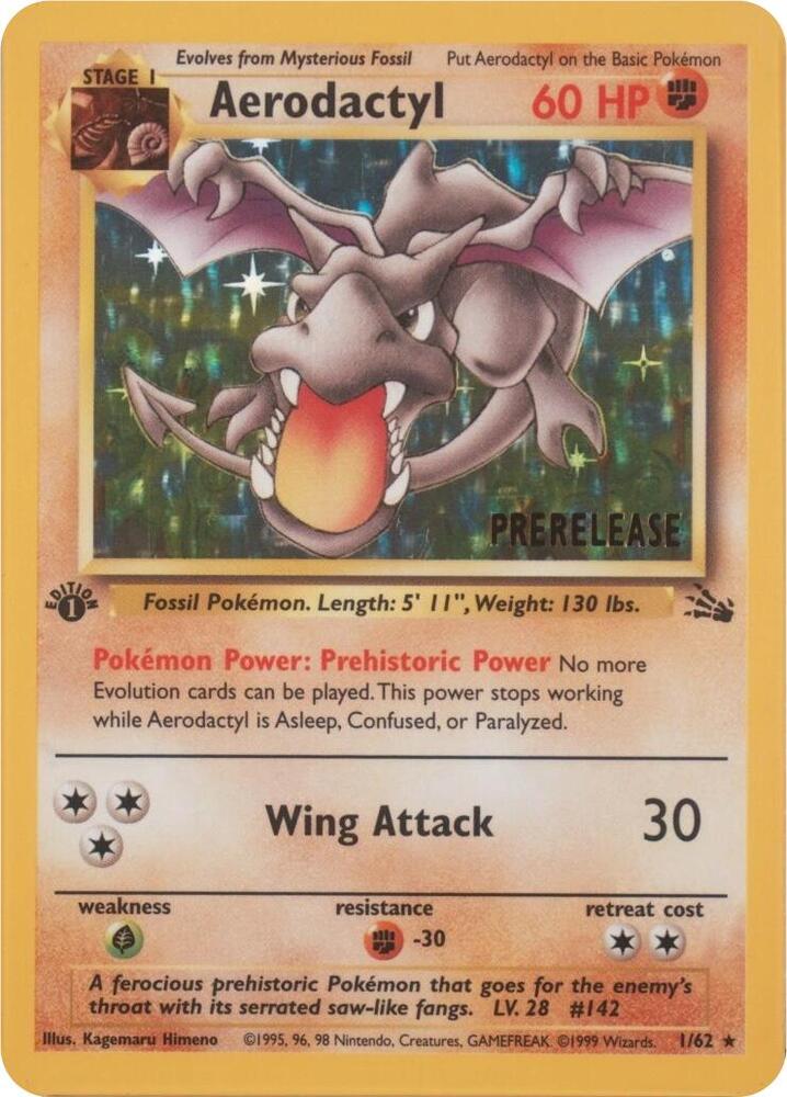 Aerodactyl (01/62) (Prerelease) Holo Rare Miscellaneous Cards & Products