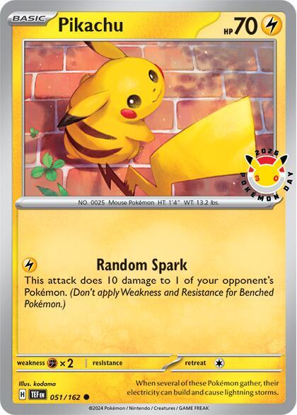 Pikachu (Pokemon Day 2026) 051/162 Common Miscellaneous Cards & Products Pokémon card