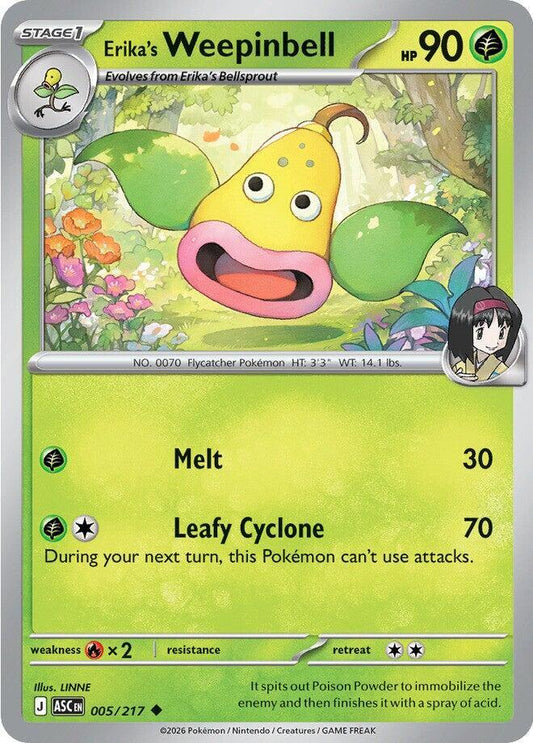 Erika's Weepinbell 005/217 Uncommon Ascended Heroes Pokémon card