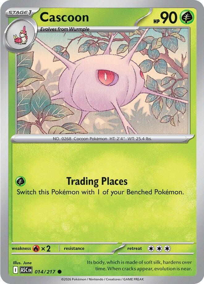Cascoon 014/217 Common Ascended Heroes Pokémon card
