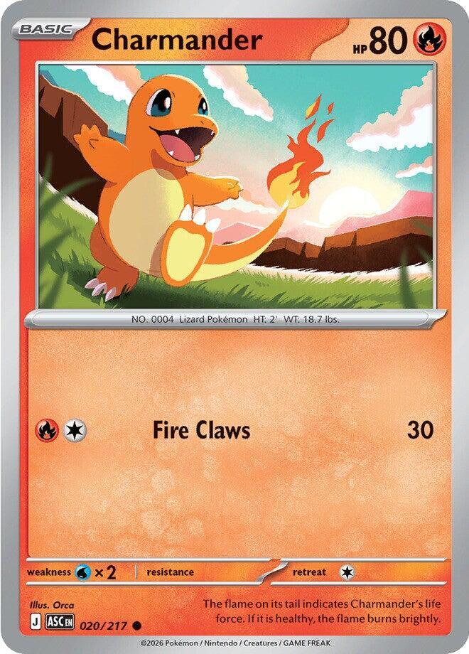 Charmander 020/217 Common Ascended Heroes Pokémon card
