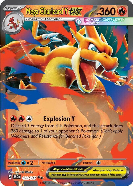 Mega Charizard Y ex - 022/217 022/217 Double Rare Ascended Heroes Pokémon card