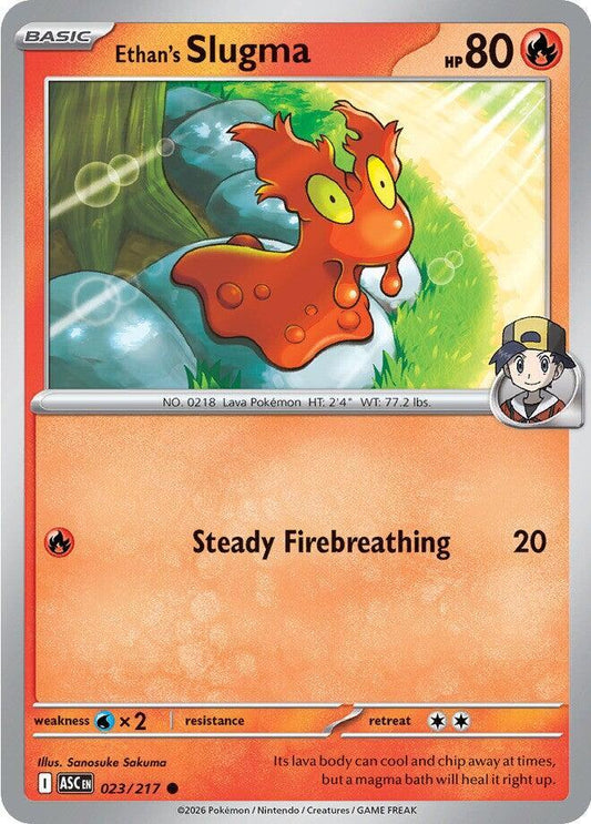 Ethan's Slugma 023/217 Common Ascended Heroes Pokémon card