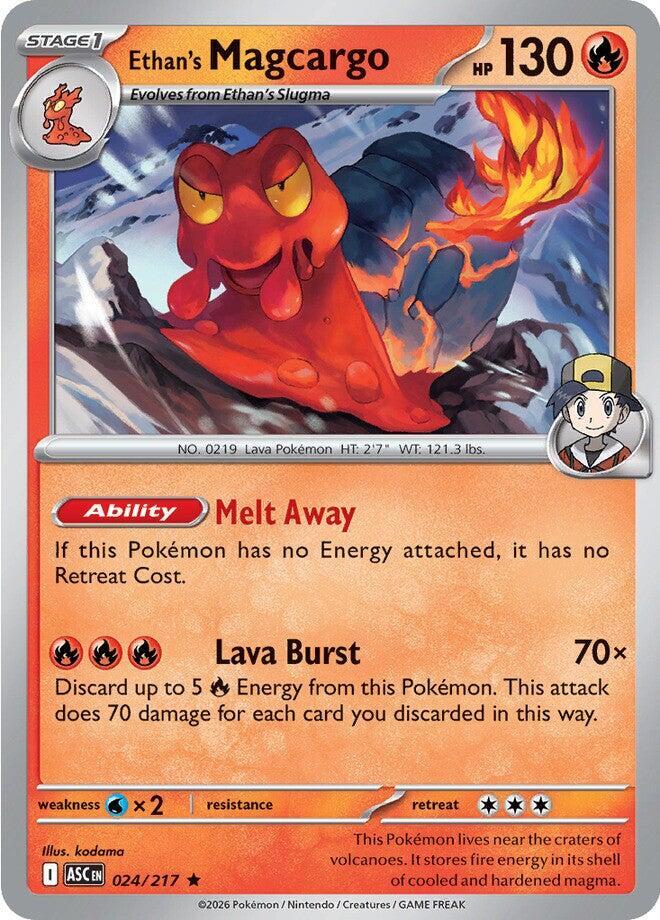 Ethan's Magcargo - 024/217 024/217 Rare Ascended Heroes Pokémon card