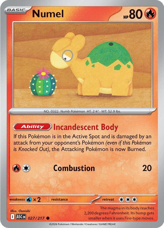 Numel - 027/217 027/217 Common Ascended Heroes Pokémon card