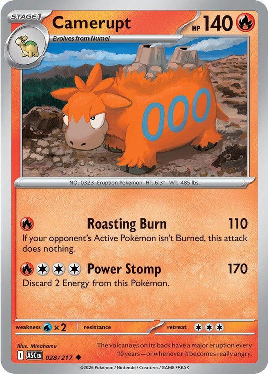 Camerupt 028/217 Uncommon Ascended Heroes Pokémon card