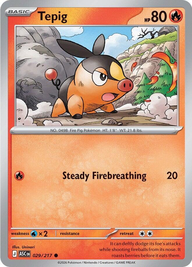 Tepig 029/217 Common Ascended Heroes Pokémon card