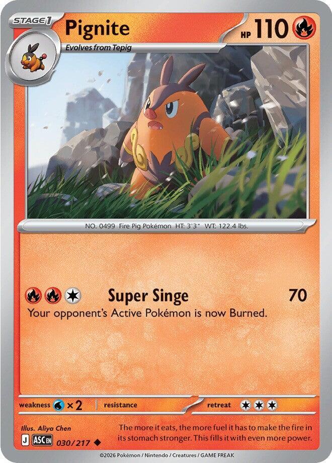 Pignite 030/217 Uncommon Ascended Heroes Pokémon card