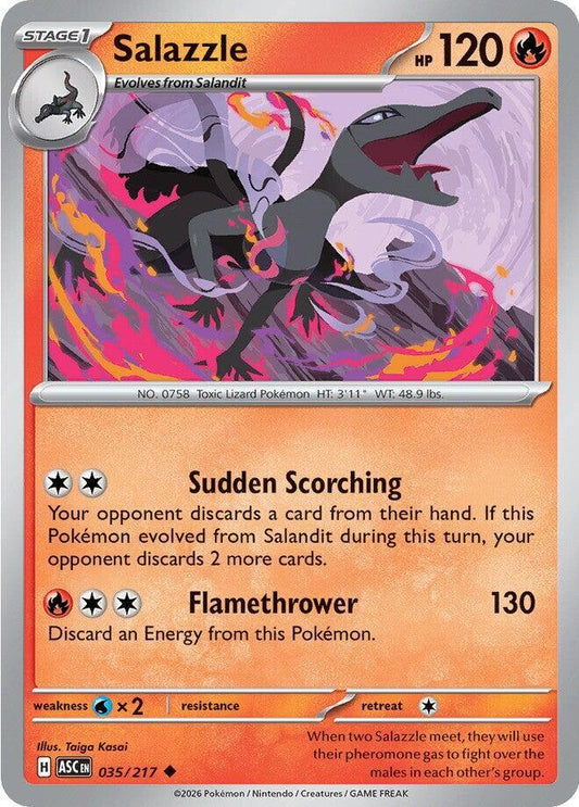 Salazzle - 035/217 035/217 Uncommon Ascended Heroes Pokémon card