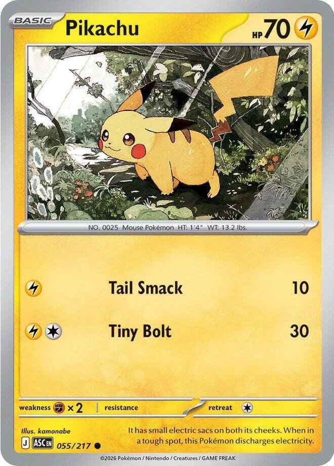 Pikachu 055/217 Common Ascended Heroes Pokémon card