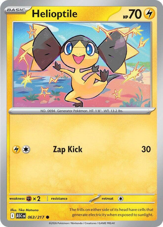 Helioptile 063/217 Common Ascended Heroes Pokémon card