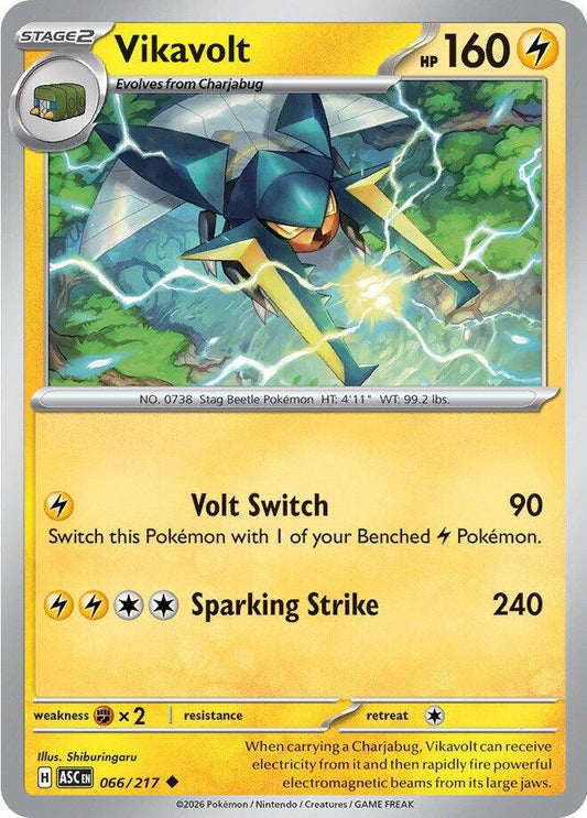 Vikavolt - 066/217 066/217 Uncommon Ascended Heroes Pokémon card