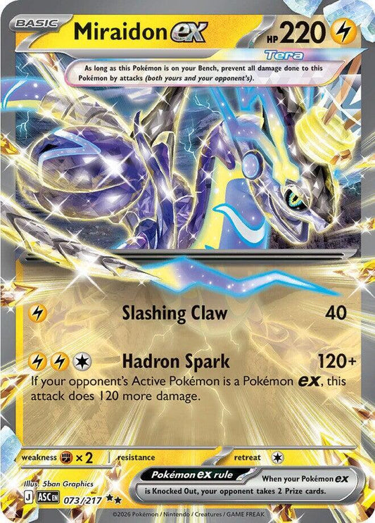 Miraidon ex 073/217 Double Rare Ascended Heroes Pokémon card