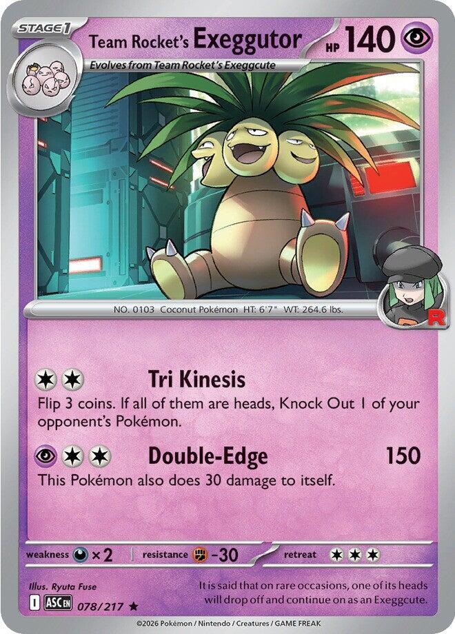 Team Rocket's Exeggutor - 078/217 Rare ME: Ascended Heroes