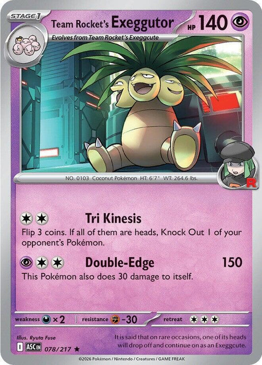 Team Rocket's Exeggutor - 078/217 Rare ME: Ascended Heroes