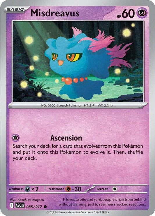 Misdreavus - 085/217 085/217 Common Ascended Heroes Pokémon card