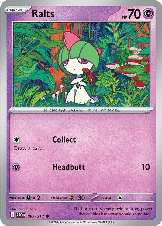 Ralts 087/217 Common Ascended Heroes Pokémon card