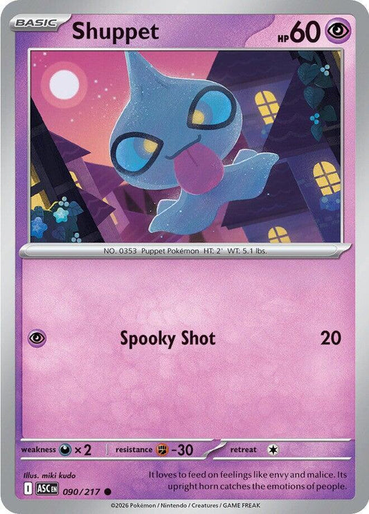 Shuppet 090/217 Common Ascended Heroes Pokémon card