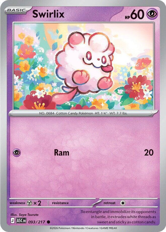 Swirlix 093/217 Common Ascended Heroes Pokémon card