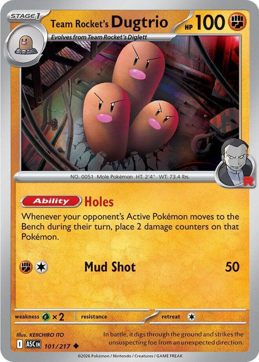 Team Rocket's Dugtrio - 101/217 101/217 Uncommon Ascended Heroes Pokémon card
