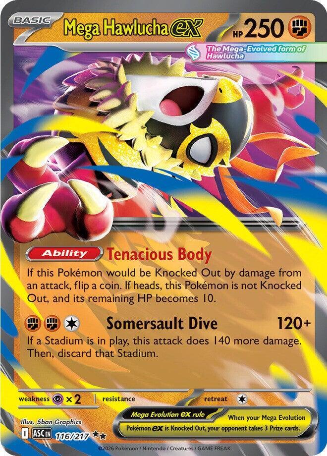 Mega Hawlucha ex - 116/217 116/217 Double Rare Ascended Heroes Pokémon card