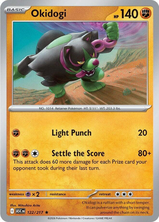 Okidogi 122/217 Rare Ascended Heroes Pokémon card