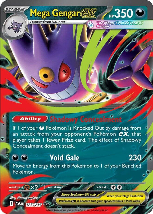 Mega Gengar ex - 125/217 125/217 Double Rare Ascended Heroes Pokémon card