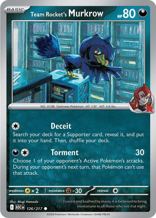Team Rocket's Murkrow - 126/217 Common ME: Ascended Heroes